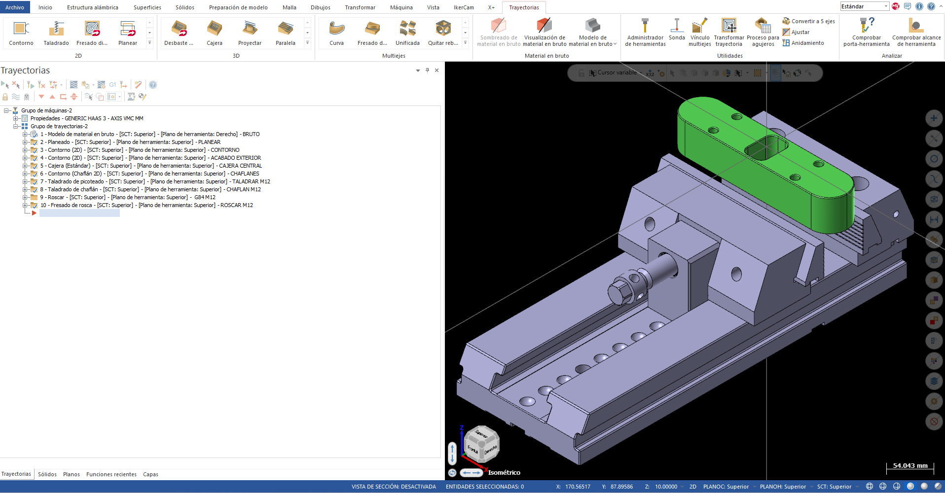 Programando cnc pieza FRESA 2D MASTERCAM